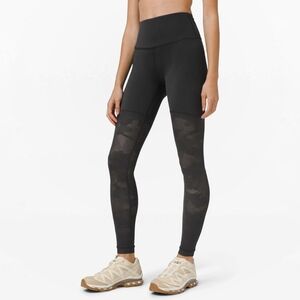 Lululemon Sheer Will High-Rise Tights 28" Camo Black Size 4
